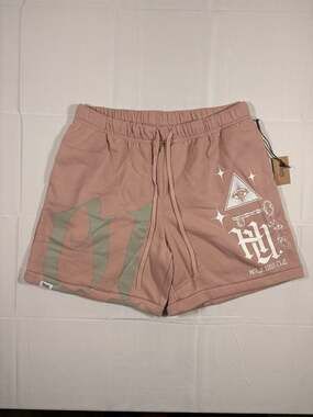 Undrtd Holy Uno Clo. Pink Graphic Fleece Sweat Shorts L